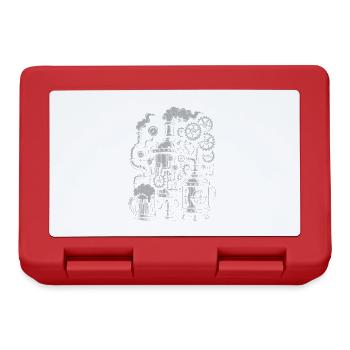 Steampunk Brauerei Zahnräder Design - Brotdose - Rot - Vorne