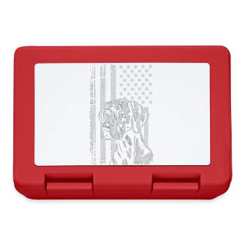 Patriotic Dog Portrait - Lunchbox - red - Front