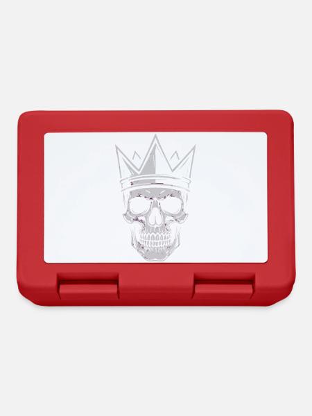 Skull with Crown Dark Gothic Shirt Sticker - Brotdose - Rot