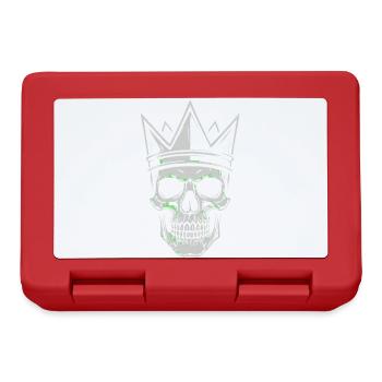 Motif de crâne couronne pour les éventails de crâne et de roche - Boîte à goûter - rouge - Devant