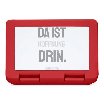 DA IST HOFFNUNG DRIN. GANZ UNTEN. – Helles Design - Brotdose - Rot - Vorne