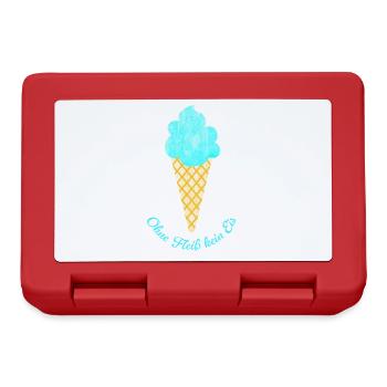 Eis Waffel coole Sprüche Quote Sommer Eiscreme Fan - Brotdose - Rot - Vorne