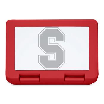 Monogramme Maison du Collège Gris Vert Initiale S - Boîte à goûter - rouge - Devant