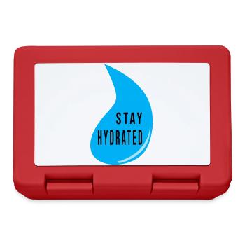 Stay Hydrated Water Drop Design – Fitness Quote - Brotdose - Rot - Vorne