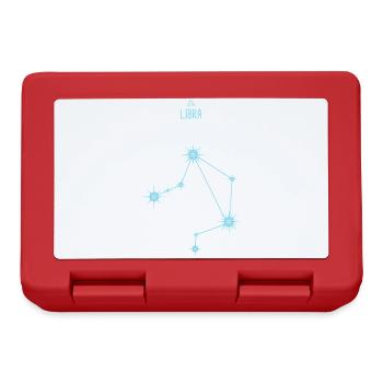 Libra Zodiac Sign Star Constellation Pastel Blue - Lunchbox - red - Front