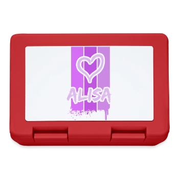 Cadeau pour Alisa - Boîte à goûter - rouge - Devant