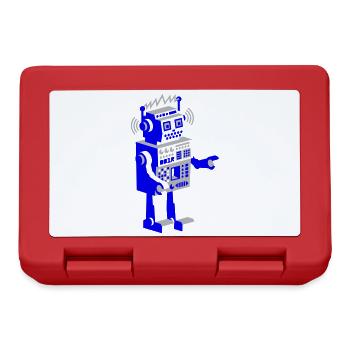 roboter retro robot - Brotdose - Rot - Vorne