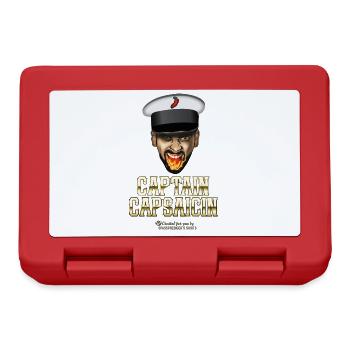 Captain Capsaicin Chili T-Shirt - Brotdose - Rot - Vorne