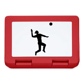 Dynamischer Aufschlag im Volleyball - Brotdose - Rot - Vorne