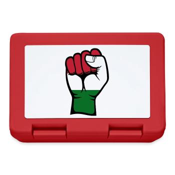 Ungarn Flagge Faust Hand - Brotdose - Rot - Vorne