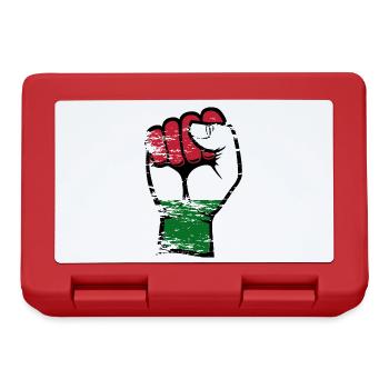 Ungarn Flagge Faust Hand used - Brotdose - Rot - Vorne