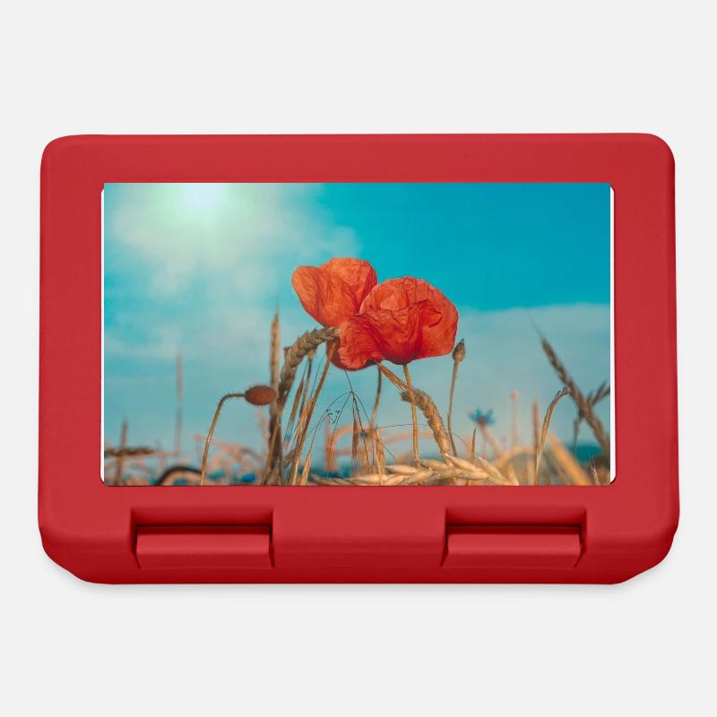 Poppies - Lunchbox - red