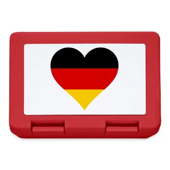 Germany german flag ensign heart - Lunchbox - red - Front