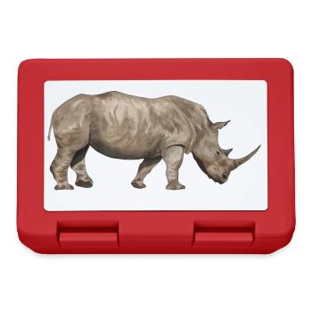 Rhinocéros de côté - Boîte à goûter - rouge - Devant