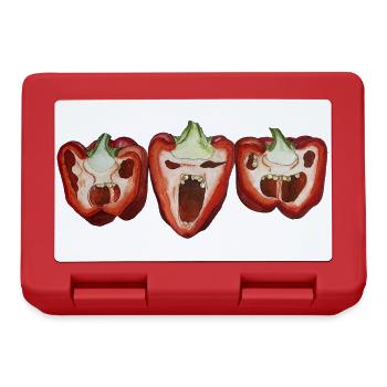 Monster Paprika kochen Hobbykoch spicy Kochspaß - Brotdose - Rot - Vorne