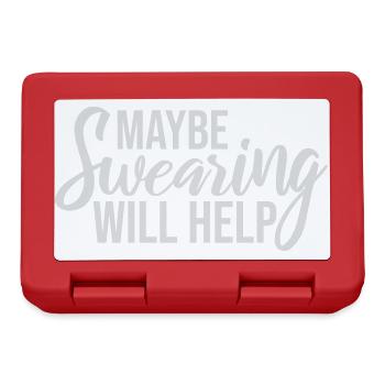 Maybe Swearing Will Help Sarkastisch Spruch Grafik - Brotdose - Rot - Vorne