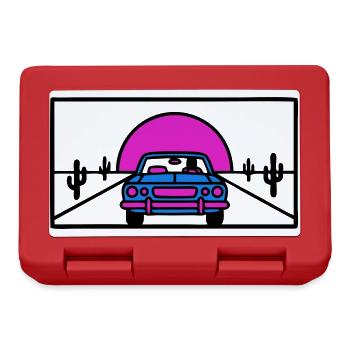 Desert Highway Car Logo - Lunchbox - red - Front