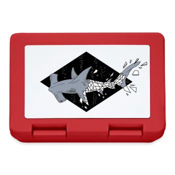 Geometric Hammerhead Shark - Lunchbox - red - Front