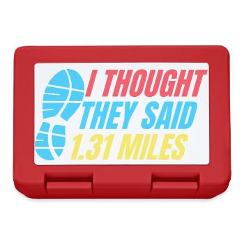 Course à pied : ils ont dit 1,31 mile coureur de marathon - Boîte à goûter - rouge - Devant