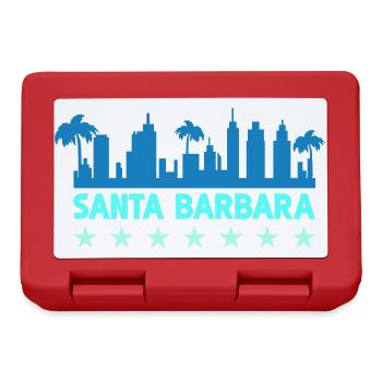 Santa Barbara Küsten Skyline Design - Brotdose - Rot - Vorne