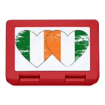 Irland_Elfenbeinkueste_Flagge_Herz_used - Lunchbox - red - Front