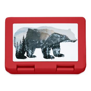 Bear Nature Conservation Mountains Forest Landscape - Lunchbox - red - Front