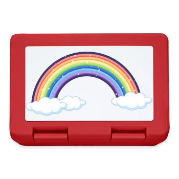 Vibrant Rainbow Over Clouds - Lunchbox - red - Front