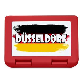 Düsseldorf Deutschland Flagge - Brotdose - Rot - Vorne
