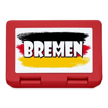 Bremen Deutschland Flagge - Brotdose - Rot - Vorne