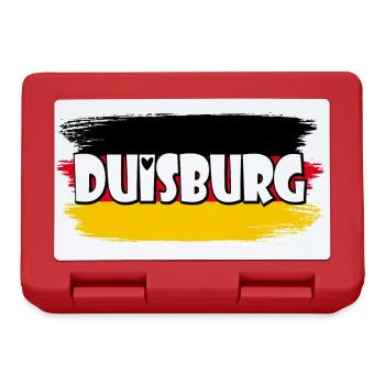 Duisburg Deutschland Flagge - Brotdose - Rot - Vorne