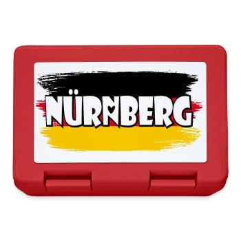 Nürnberg Deutschland Flagge - Brotdose - Rot - Vorne
