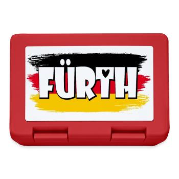 Drapeau de Fürth, Allemagne - Boîte à goûter - rouge - Devant
