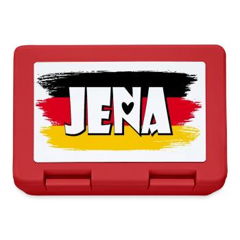 Flag of Jena, Germany - Lunchbox - red - Front