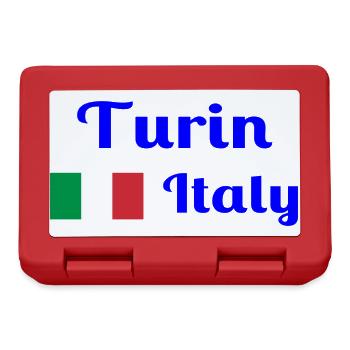 Turin, Italy - Stylish prints - Lunchbox - red - Front