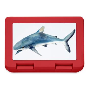 Predator Shark Watercolor Watercolor Shirt - Lunchbox - red - Front