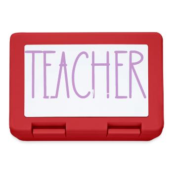 Enseignant Fille Fière Mignon Cadeau - Boîte à goûter - rouge - Devant