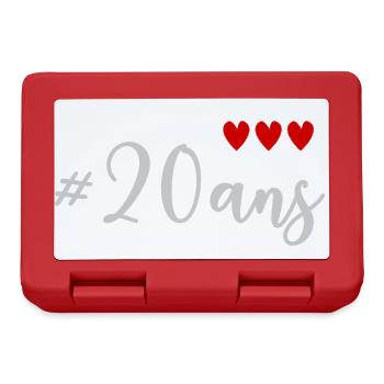 20. 20th ANNIVERSARY. 20 YEARS ANNIVERSARY. 20 YEARS. - Lunchbox - red - Front