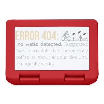 Cycling Hoodie – 404: No Watts Detected - Brotdose - Rot - Vorne