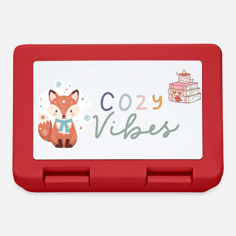 cozy vibes - Lunchbox - red