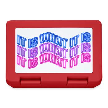 Es ist, was es ist (Phrase) Neonschilder-Stil - Brotdose - Rot - Vorne
