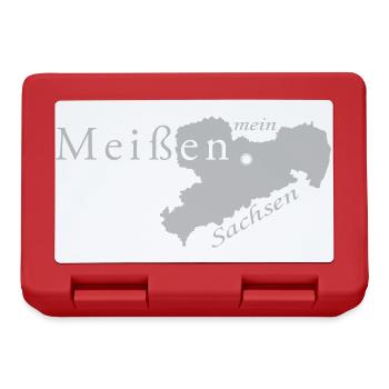 Meißen - Mein Sachsen - Heimatstadt - Brotdose - Rot - Vorne