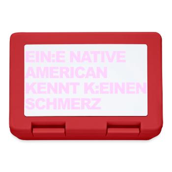 WOKE SATIRE: An Indian knows no pain - Lunchbox - red - Front