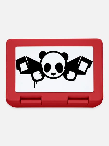 Surveillance Panda – Urban Graphic Style - Lunchbox - red