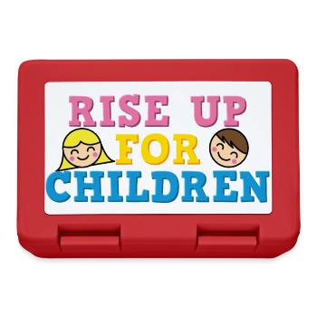 Rise Up For Children Cute Advocacy Kids Graphic - Brotdose - Rot - Vorne