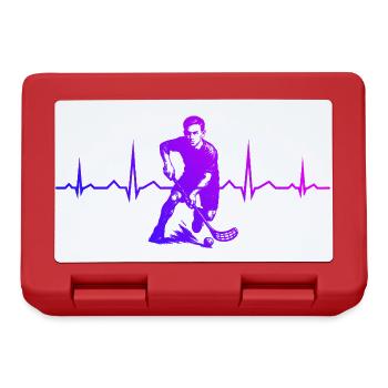 Clear floorball motif for every day - Lunchbox - red - Front
