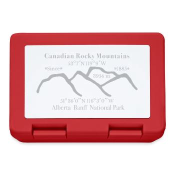 Kanadische Rocky Mountains, Banff National Park - Boîte à goûter - rouge - Devant