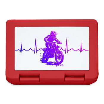 Motif emblématique du motocross - Boîte à goûter - rouge - Devant