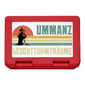 Ostsee Urlaub UMMANZ LEUCHTTURMTRÄUME Lustig - Brotdose - Rot - Vorne