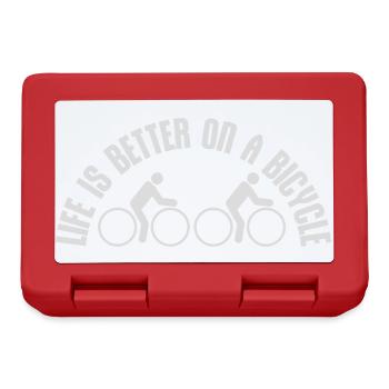 Life is better on a bicycle Cycling Saying Sport - Lunchbox - red - Front