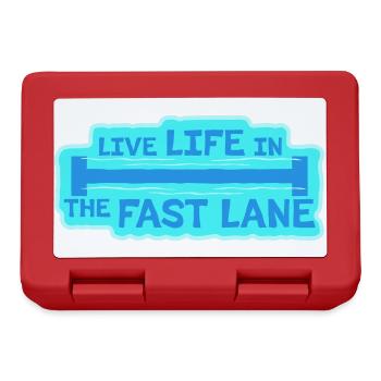 Life In The Fast Lane Float Funny Pool Saying - Lunchbox - red - Front